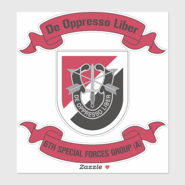 6th Special Forces Group (Airborne) 6th SFG Sticker (Sheet)