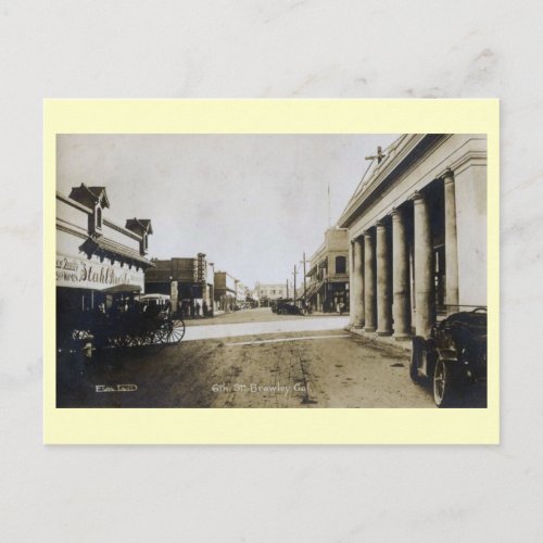 6th Street Brawley California Vintage Postcard