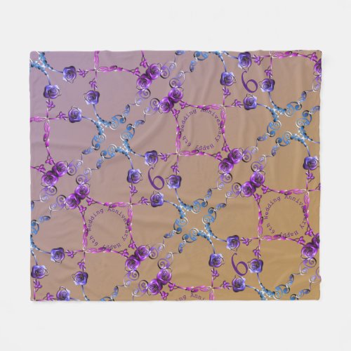 6th Wedding Anniversary Amethyst Roses 