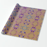 6th Wedding Anniversary Amethyst Roses Wrapping Paper<br><div class="desc">My original rose heart design in sweet amethyst purples and blue on lavender blush with your text for her on their 6th anniversary.</div>