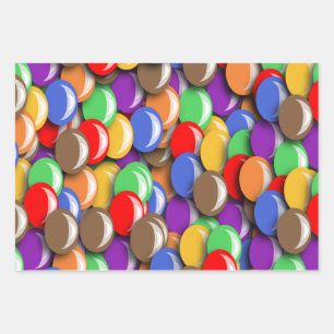 6th Wedding Anniversary Candy Wrapping Paper Sheets