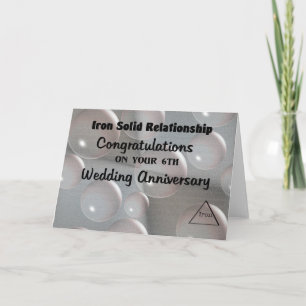 6th Wedding Anniversary Card