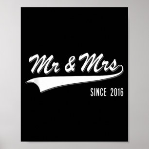 6th Wedding Anniversary Couple Gift Mr And Mrs Poster