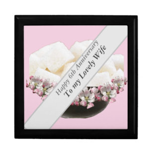 6th Wedding Anniversary, Iron and Sugar Gift Box