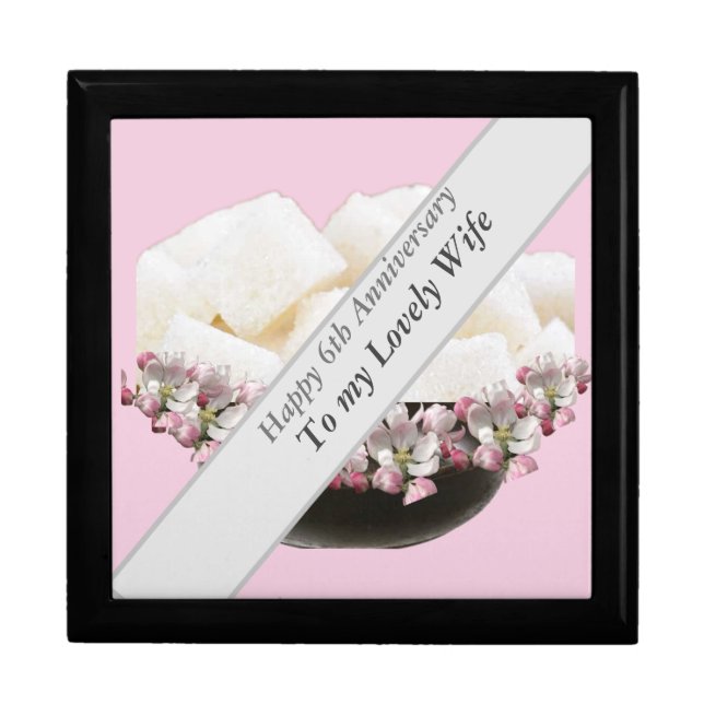 6th Wedding Anniversary, Iron and Sugar Gift Box (Front)