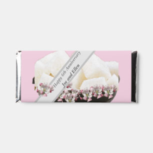 6th Wedding Anniversary, Iron and Sugar Hershey Bar Favors