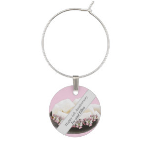 6th Wedding Anniversary, Iron and Sugar Wine Charm