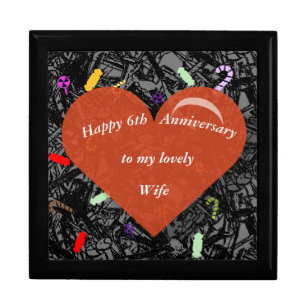 6th Wedding Anniversary, Nails and Candy, Gift Box