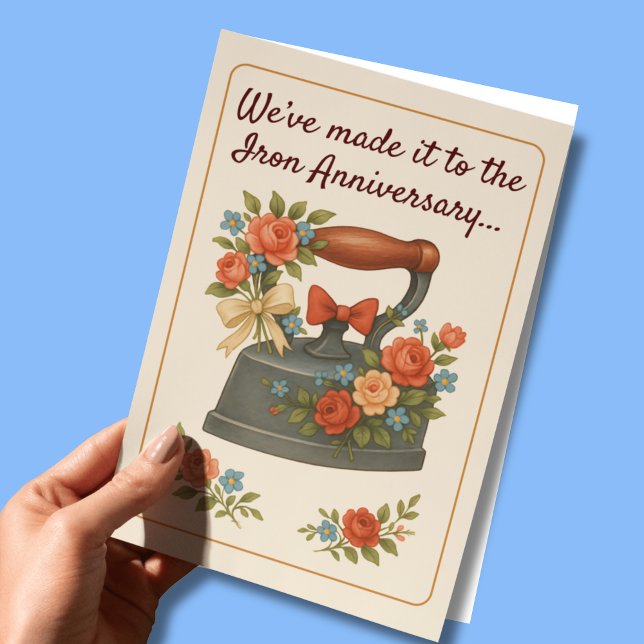 6th wedding anniversary romantic iron card (Creator Uploaded)