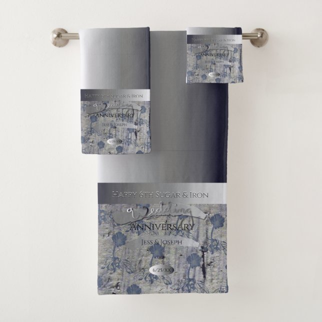 6th Wedding Anniversary Sugar and Iron Towel (Insitu)