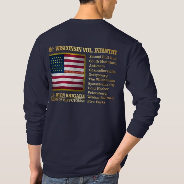 6th Wisconsin Volunteer Infantry T-Shirt (Back)