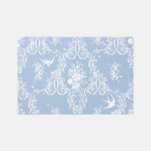 6x4 Rud Willa Toile deep blueberry Outdoor Rug (Front)