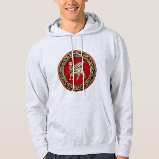 [700] Babylonian Winged Bull Lamassu [3D] Hoodie (Front)