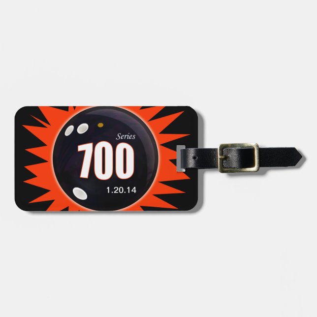 700 Bowling Series - Red Luggage Tag (Front Horizontal)
