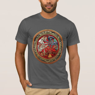 [700] Celtic Treasures - Three Dogs on Gold T-Shirt