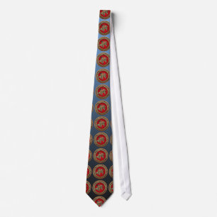 [700] Hokusai - Shoki Riding Shishi Lion Tie