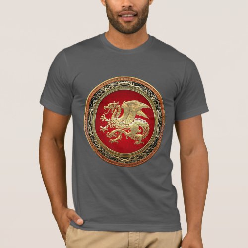 700 Icelandic Dragon Landvttir Gold T_Shirt
