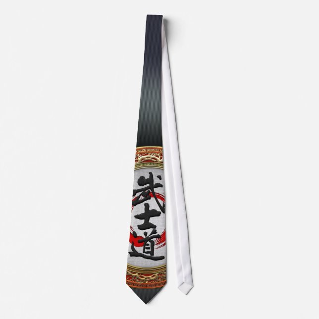 [700] Japanese Calligraphy - Bushido Neck Tie (Front)