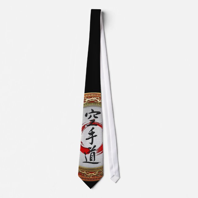 [700] Japanese calligraphy - Karate-do Neck Tie (Front)