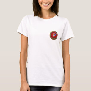 [700] Rosy Cross (Rose Croix) on Red & Gold T-Shirt