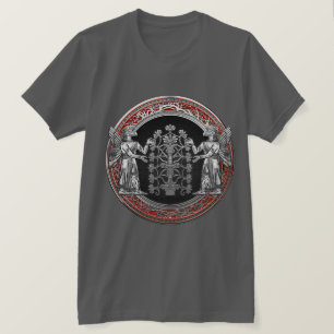 [700] Two Silver Ninurtas with Tree of Life T-Shirt