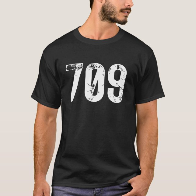 709 Area Code Newfoundland Labrador Mobile Area Co T-Shirt (Front)