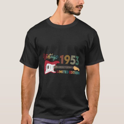 70 1953 Guitar Player 70Th T_Shirt