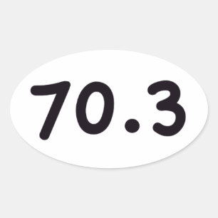 70.3 OVAL STICKER