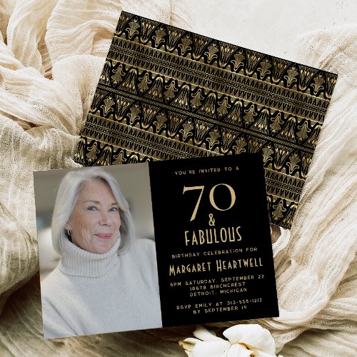 70 and Fabulous | 70th Birthday Party Invitation