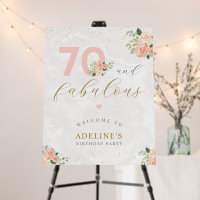 70 and Fabulous 70th Elegant Lady Birthday Welcome