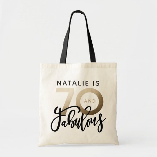 70 and fabulous birthday gift party favor tote bag