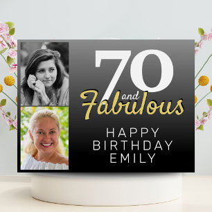 70 and Fabulous Black 70th Birthday 2 Photo Foam Board
