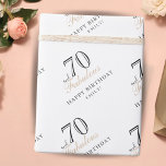 70 and Fabulous Elegant Woman 70th Birthday Wrapping Paper<br><div class="desc">70 and Fabulous Elegant Woman 70th Birthday Wrapping Paper. Personalize it with your name and make your own personal birthday gift wrapping paper.</div>