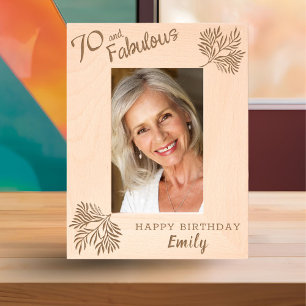 70 and Fabulous Foliage 70th Birthday Engraved Frames