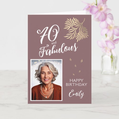 70 and Fabulous Foliage 70th Birthday Photo 