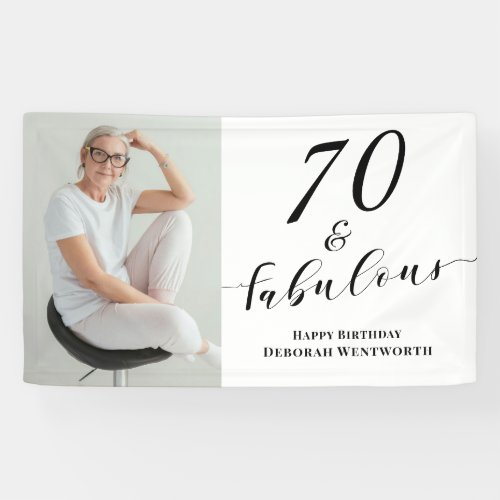 70 and Fabulous Seventy Birthday Photo Script 