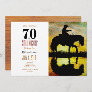 70 and Still Kickin' Birthday Party Invitation