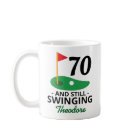 70 and Still Swinging, Funny 70th Birthday Golfer