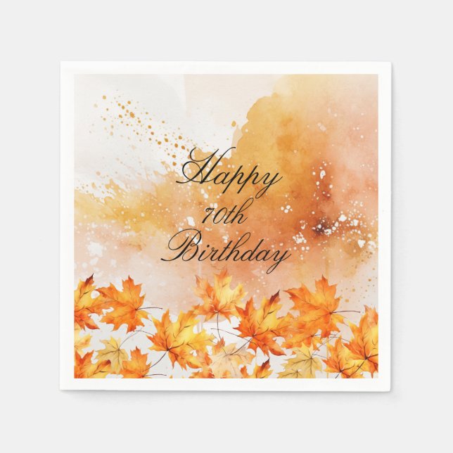 70  Autumn Birthday  Napkins (Front)