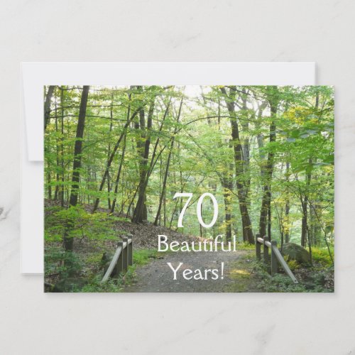 70 Beautiful Years_BirthdayForest Bridge Invitation