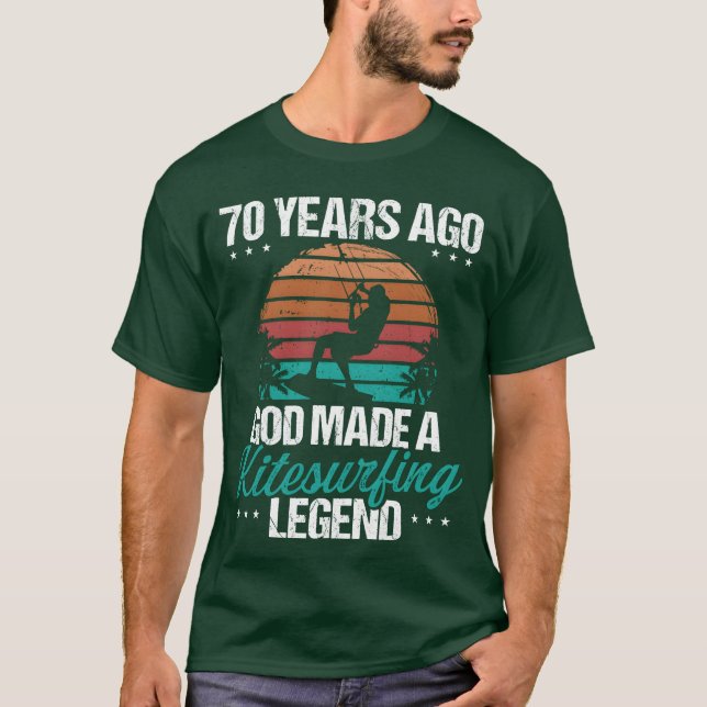 70 Birthday Kitesurf Legend Kiteboard 70 Year Old  T-Shirt (Front)
