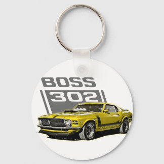70 Boss 302 Yellow Keychain