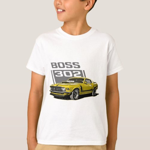 70 Boss 302 Yellow T-Shirt 70 Boss 302 Yellow T-Shirt