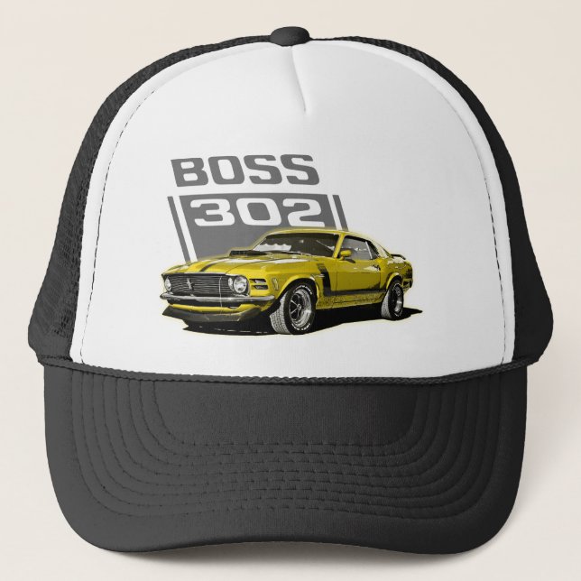 70 Boss 302 Yellow Trucker Hat (Front)