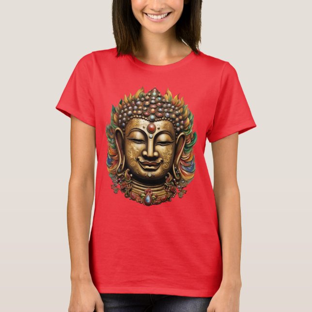 70 Buddha Manjusri - Buddhist Mask T-Shirt (Front)