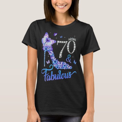 70  Fabulous 70 Years Old 70th Birthday Diamond C T_Shirt