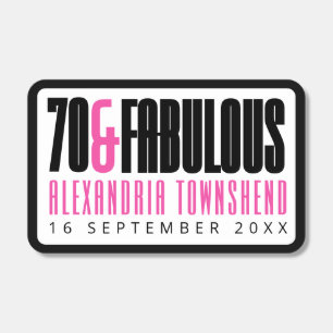 70 & Fabulous Bold Name Date 70th Birthday Matchboxes