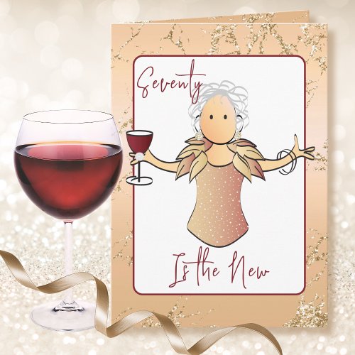 70 Fabulous Elegant Cartoon Red Wine Birthday  Card