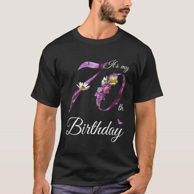 70 Floral 1953 It'S My 70Th T-Shirt (Front)