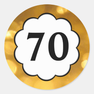 70 - Golden Numbers Sticker
